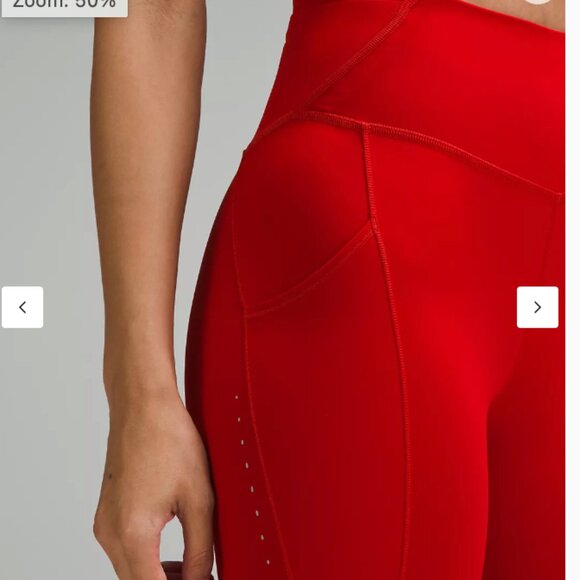 Lululemon Fast and Free High-Rise Tight 25” Pockets - Dark Red - Picture 3 of 5
